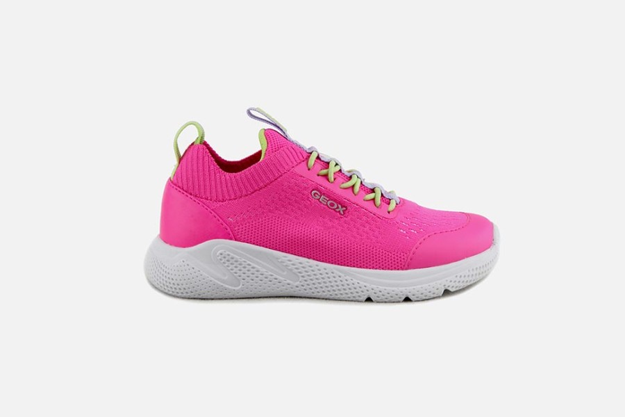 Girls Geox | Geox - Sprintye Fuxia Lace-Up Shoes On Labotte