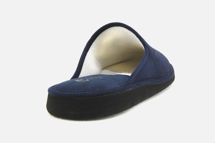 Men Exquise | Exquise - Rinaldo Bleu Low Slippers On Labotte