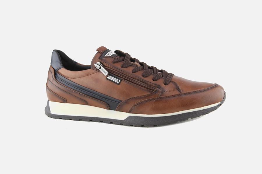 Men Pikolinos | Pikolinos - Cambil Zip Lace Cuero Sneakers On Labotte