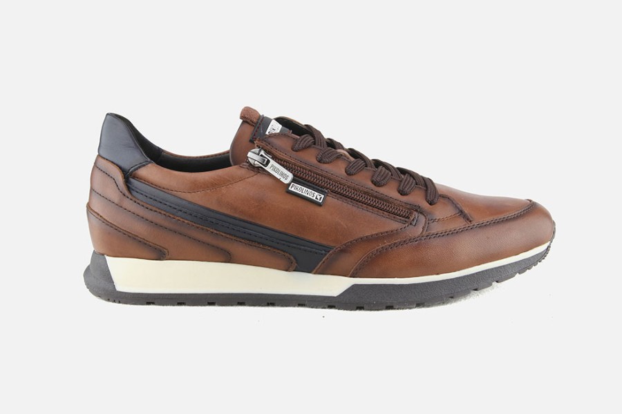 Men Pikolinos | Pikolinos - Cambil Zip Lace Cuero Sneakers On Labotte