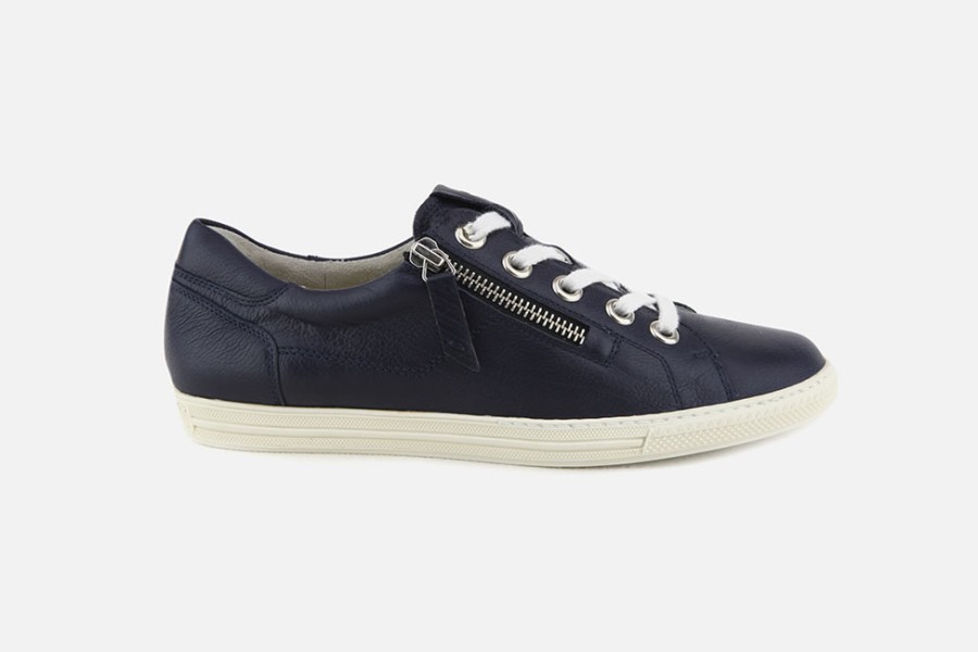 Women Paul Green | Paul Green - Pimento Bleu Sneakers On Labotte