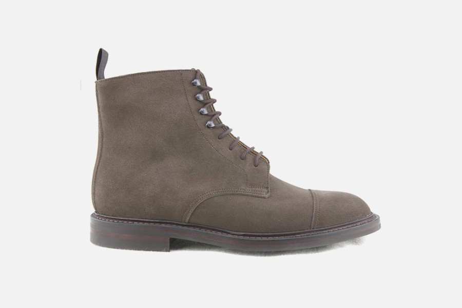 Men Crockett & Jones | Crockett & Jones - Coniston Slate Suede Lace-Up Boots On Labotte