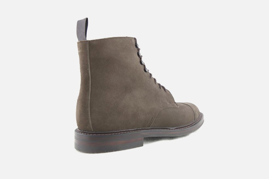 Men Crockett & Jones | Crockett & Jones - Coniston Slate Suede Lace-Up Boots On Labotte