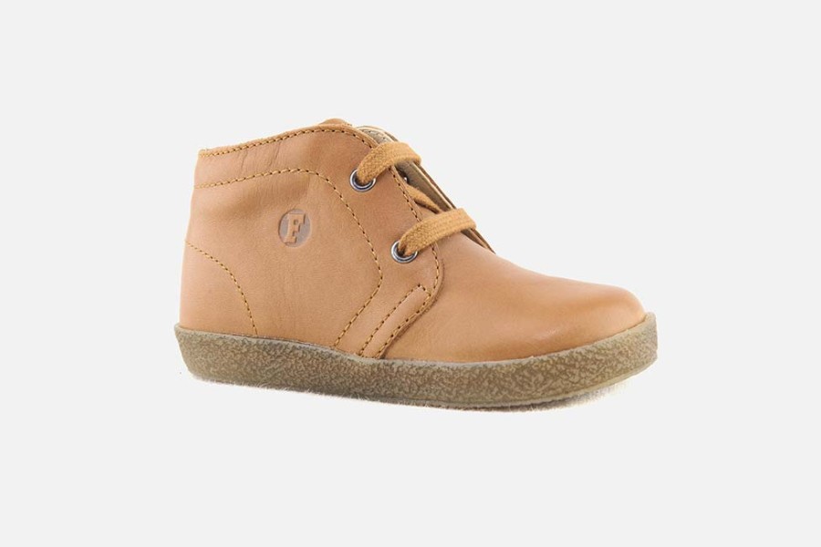 Girls Falcotto | Falcotto - Pilote Cognac Vintage Lace-Up Boots On Labotte