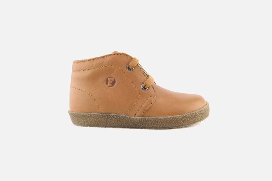 Girls Falcotto | Falcotto - Pilote Cognac Vintage Lace-Up Boots On Labotte
