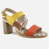 Women Muratti | Muratti - Rivesaltes Orange Sun Sandals On Labotte