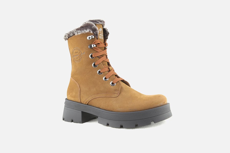 Women Panama Jack | Panama Jack - Clare Cuero Lace-Up Boots On Labotte