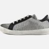 Girls Naturino | Naturino - Wayne Silver Black Lace-Up Shoes On Labotte