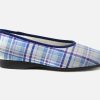Women Exquise | Exquise - Reveuse Bleu Ecossais Low Slippers On Labotte