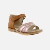 Girls Lunella | Lunella - Lana Metal Naturel Sandals On Labotte