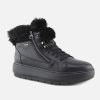 Women Geox | Geox - Kaula Abx Noir Lace-Up Boots On Labotte