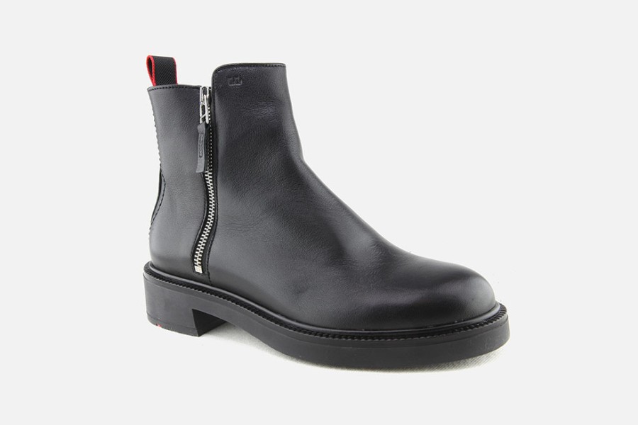 Women LLOYD | Lloyd - Graphite Lisse Noir Ankle Boots On Labotte