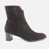 Women Brunate | Brunate - Bellay Daim Choco Ankle Boots On Labotte
