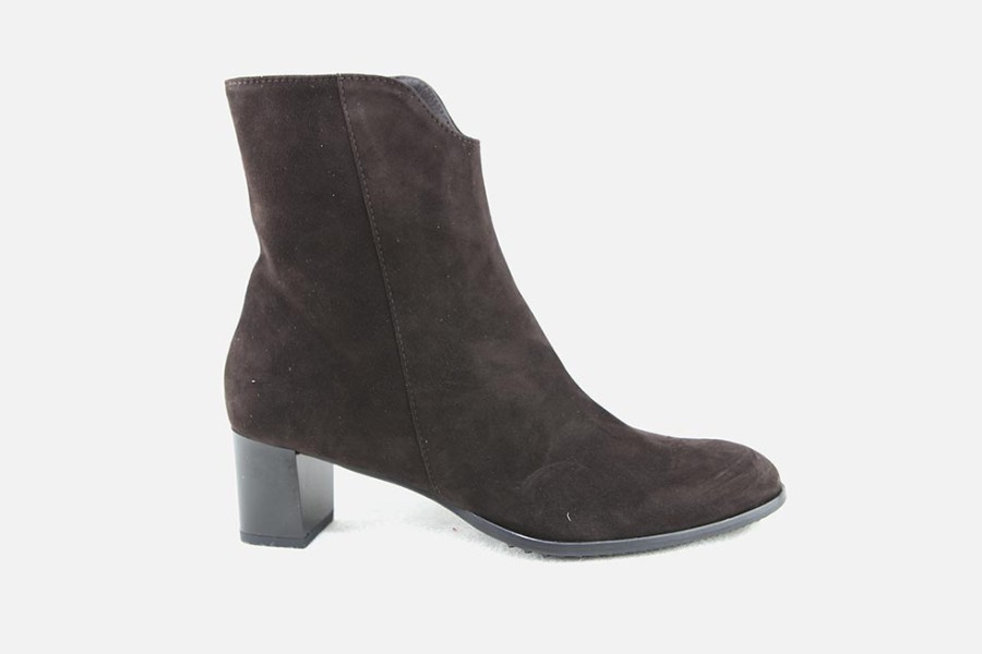 Women Brunate | Brunate - Bellay Daim Choco Ankle Boots On Labotte