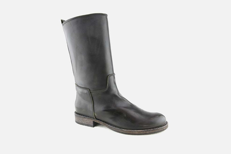 Women Lorenzo Masiero | Lorenzo Masiero - Louisiane Black Vintage Boots On Labotte