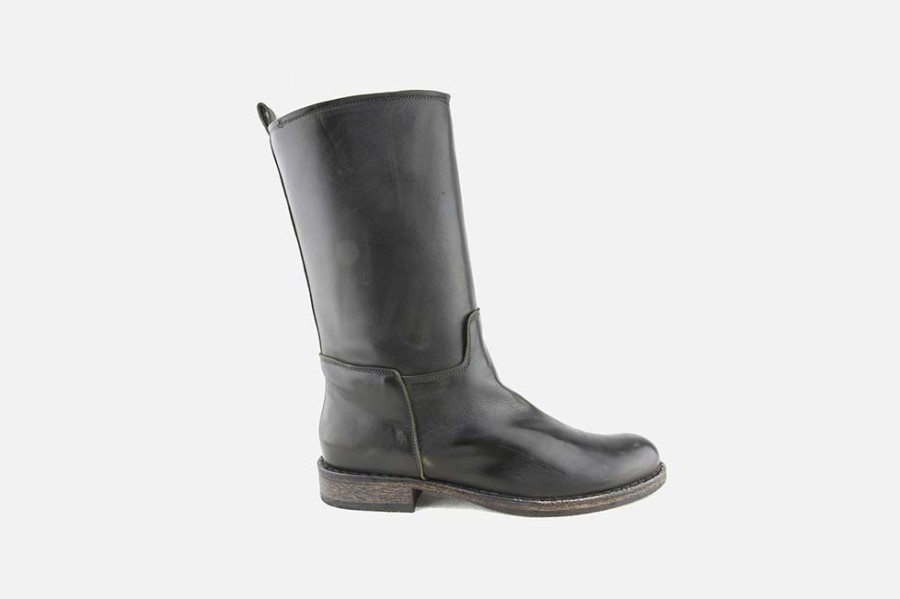Women Lorenzo Masiero | Lorenzo Masiero - Louisiane Black Vintage Boots On Labotte