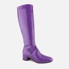 Women Le Gazzelle | Le Gazzelle - Bobino Lack Lilas Boots On Labotte
