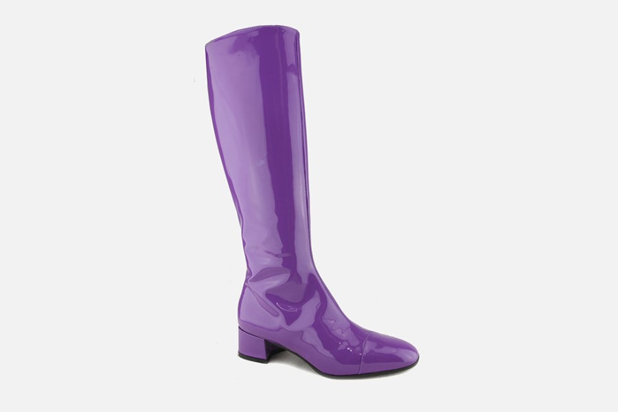 Women Le Gazzelle | Le Gazzelle - Bobino Lack Lilas Boots On Labotte