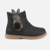 Girls Romagnoli | Romagnoli - Kimberley Black Glitter Ankle Boots On Labotte
