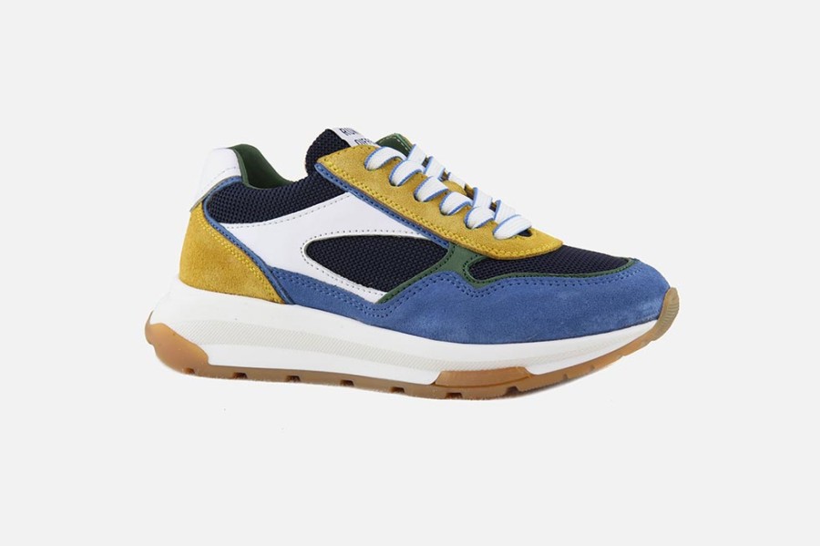 Boys Romagnoli | Romagnoli - Marlon Blue Ocra Lace-Up Shoes On Labotte
