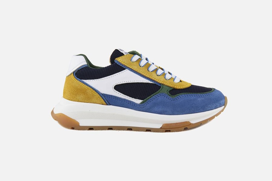 Boys Romagnoli | Romagnoli - Marlon Blue Ocra Lace-Up Shoes On Labotte