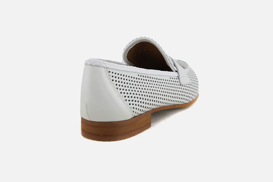 Women Jhay | Jhay - Verdi Blanc Loafers On Labotte