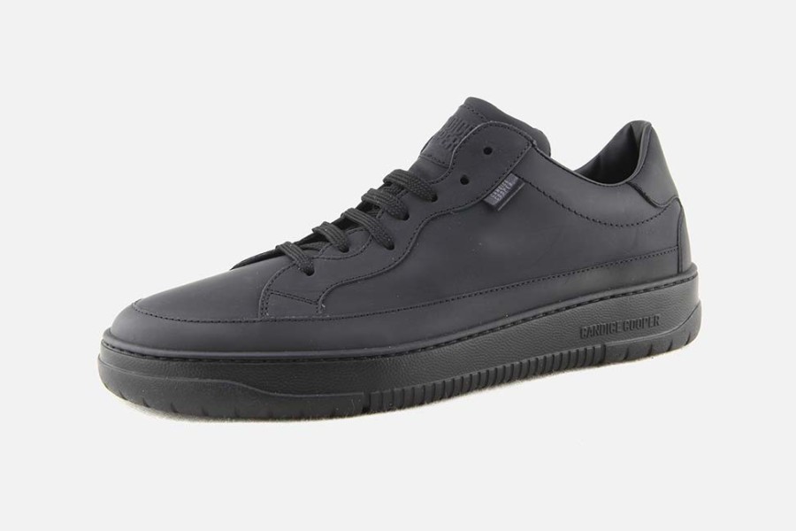 Men Candice Cooper | Candice Cooper - Vito Gummed Black Sneakers On Labotte