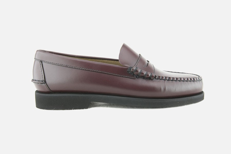 Men Sebago | Sebago - Dan Polaris Wide Burgundy Loafers On Labotte