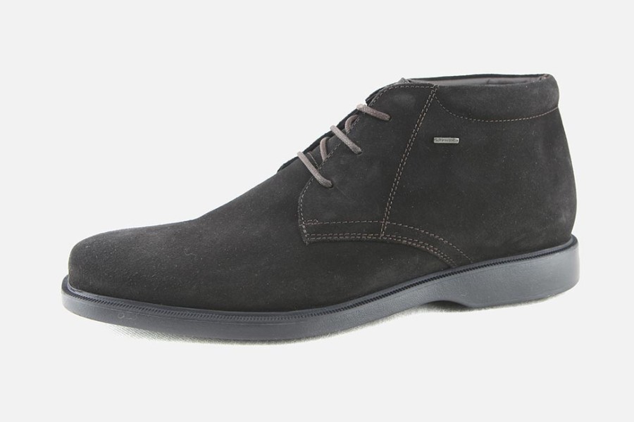 Men Geox | Geox - Brayden Abx Coffee Lace-Up Boots On Labotte