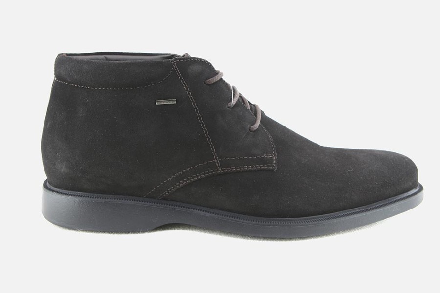 Men Geox | Geox - Brayden Abx Coffee Lace-Up Boots On Labotte