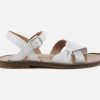 Girls Romagnoli | Romagnoli - Trixie White Silver Sandals On Labotte