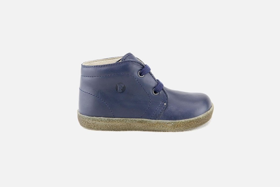 Girls Falcotto | Falcotto - Pilote Deep Blue Lace-Up Boots On Labotte