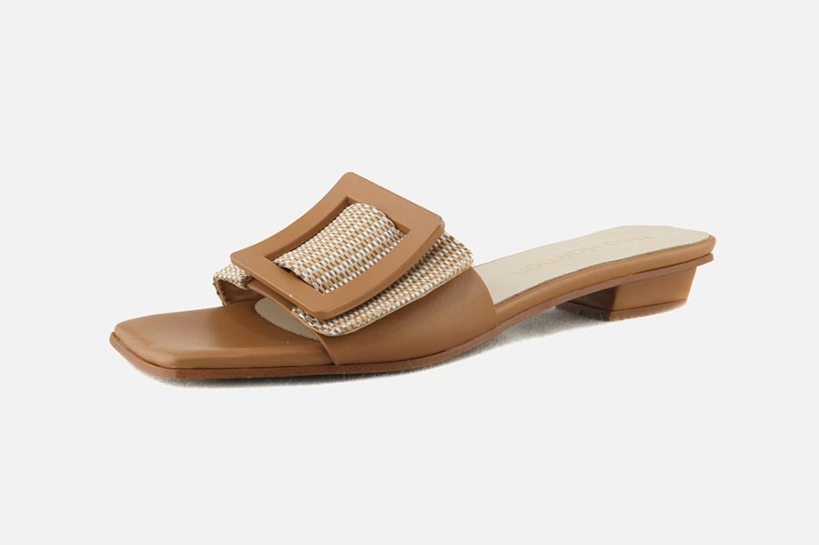 Women Noa Harmon | Noa Harmon - Nil Camel Sandals On Labotte