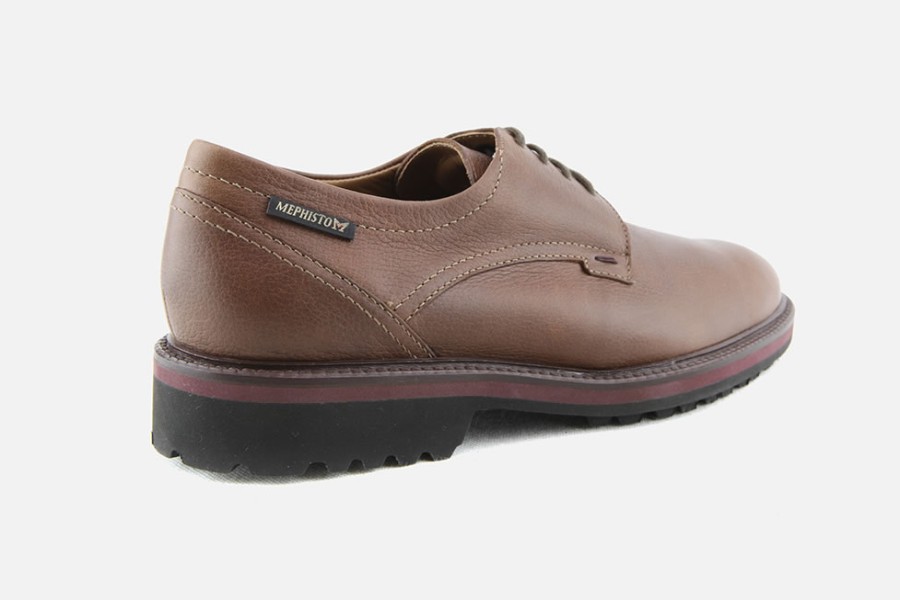 Men Mephisto | Mephisto - Batiste Chestnut Derbies On Labotte