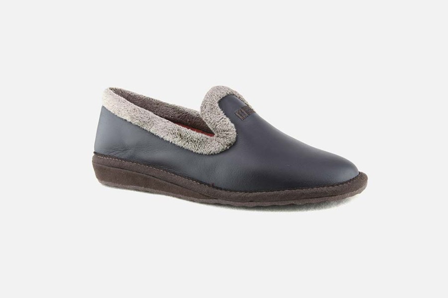 Women Nordikas | Nordikas - Fiordi Lisse Bleu Low Slippers On Labotte