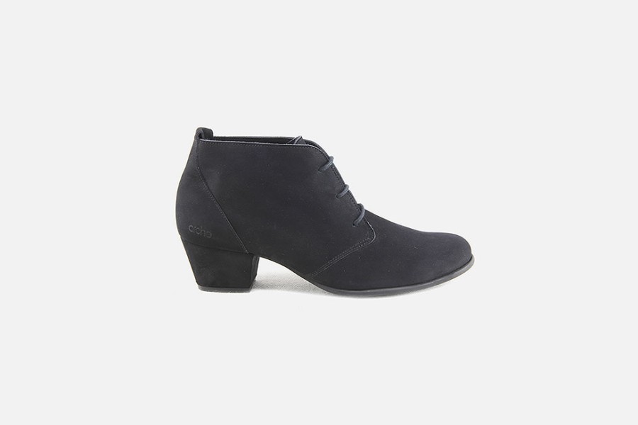 Women Arche | Arche - Malako Noir Lace-Up Boots On Labotte