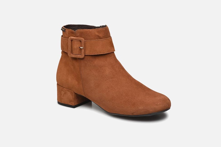 Women Mephisto | Mephisto - Balina Boots Hazelnut Ankle Boots On Labotte