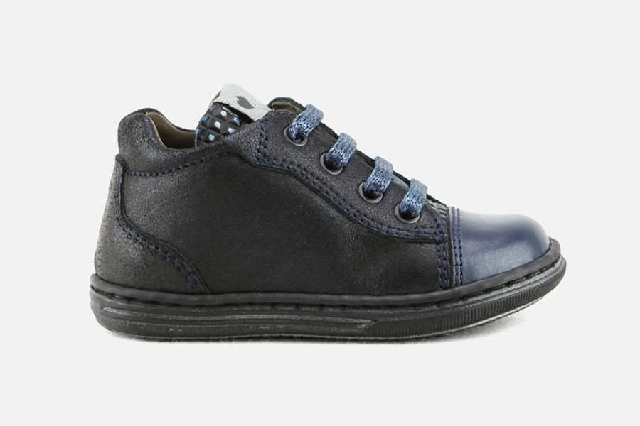 Girls Romagnoli | Romagnoli - Melissa Blue Lace-Up Boots On Labotte