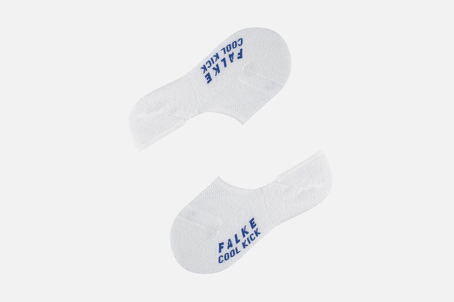 Girls Falke | Falke - Cool Kick Kids White No Show Socks On Labotte