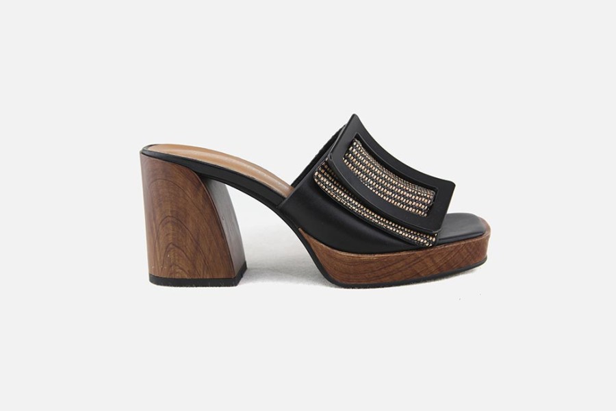 Women Noa Harmon | Noa Harmon - Niue 2 Black Sandals On Labotte