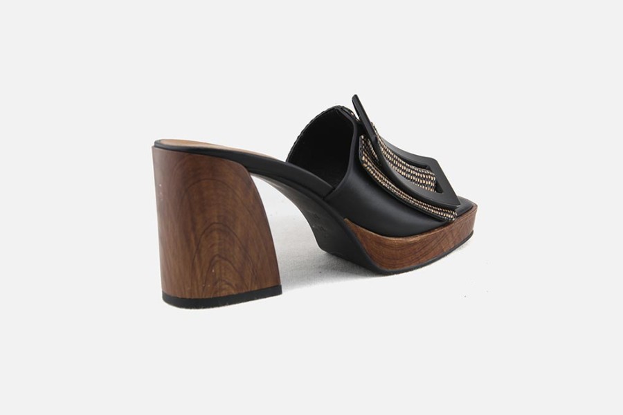 Women Noa Harmon | Noa Harmon - Niue 2 Black Sandals On Labotte