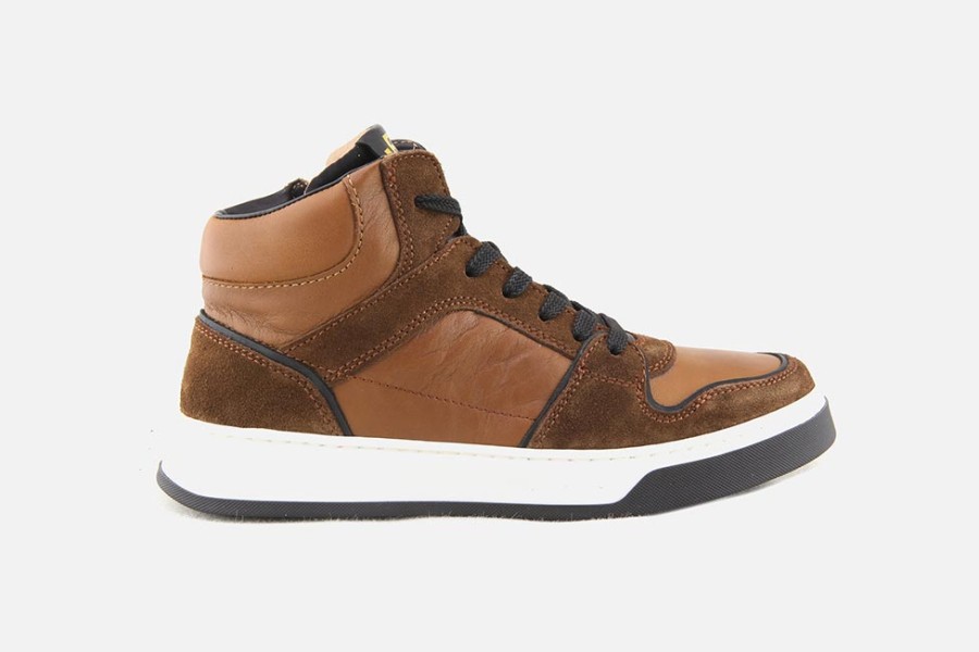 Boys Romagnoli | Romagnoli - Lookyx Cognac Lace-Up Boots On Labotte