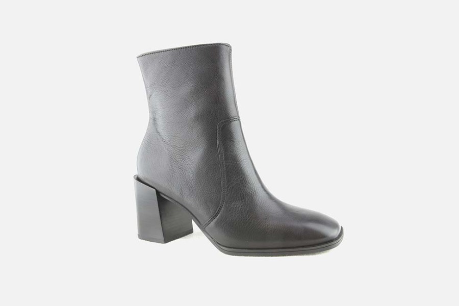 Women Paul Green | Paul Green - Papote Lisse Noir Ankle Boots On Labotte
