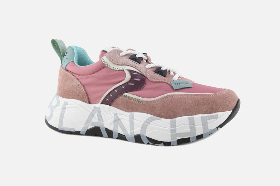 Women Voile Blanche | Voile Blanche - Club105 Powder Rose Sneakers On Labotte