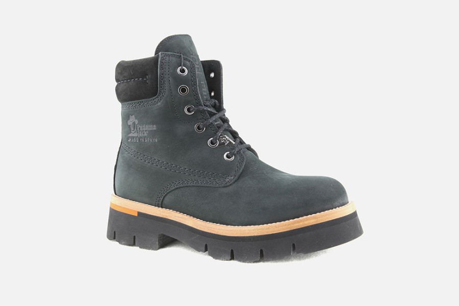 Women Panama Jack | Panama Jack - Lua Black Lace-Up Boots On Labotte