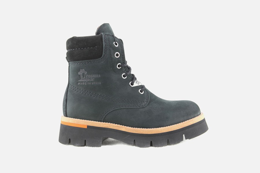 Women Panama Jack | Panama Jack - Lua Black Lace-Up Boots On Labotte