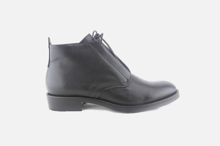 Women Le Bohémien | Le Bohemien - Mahjong Noir Lace-Up Boots On Labotte