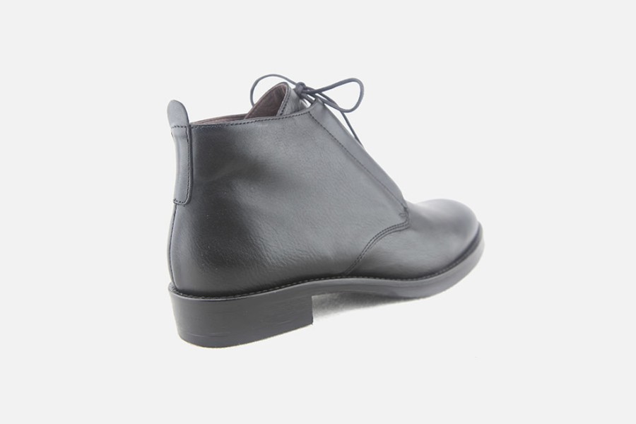 Women Le Bohémien | Le Bohemien - Mahjong Noir Lace-Up Boots On Labotte