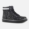 Girls Bellamy | Bellamy - Illya Lettres Noir Lace-Up Boots On Labotte