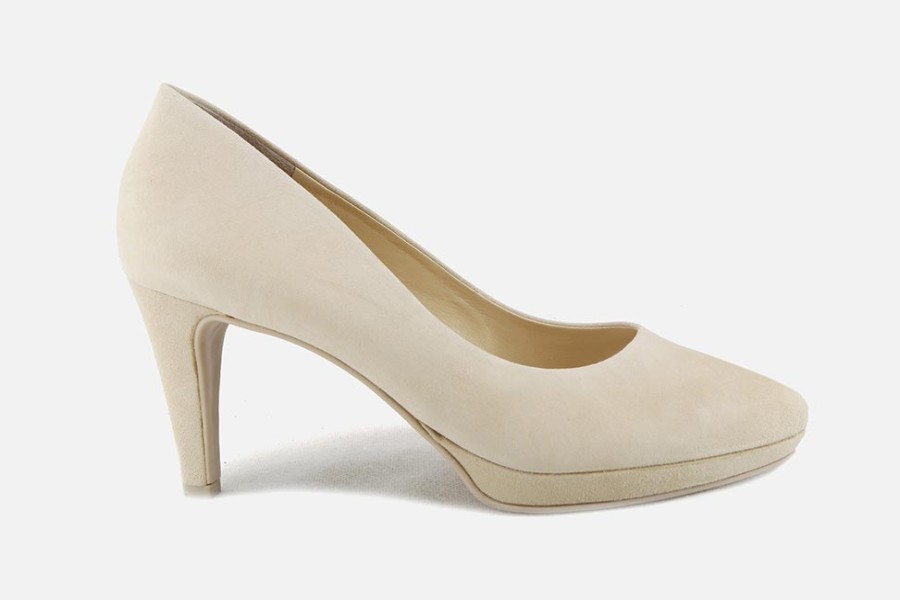 Women Paul Green | Paul Green - Please Daim Beige Pumps On Labotte